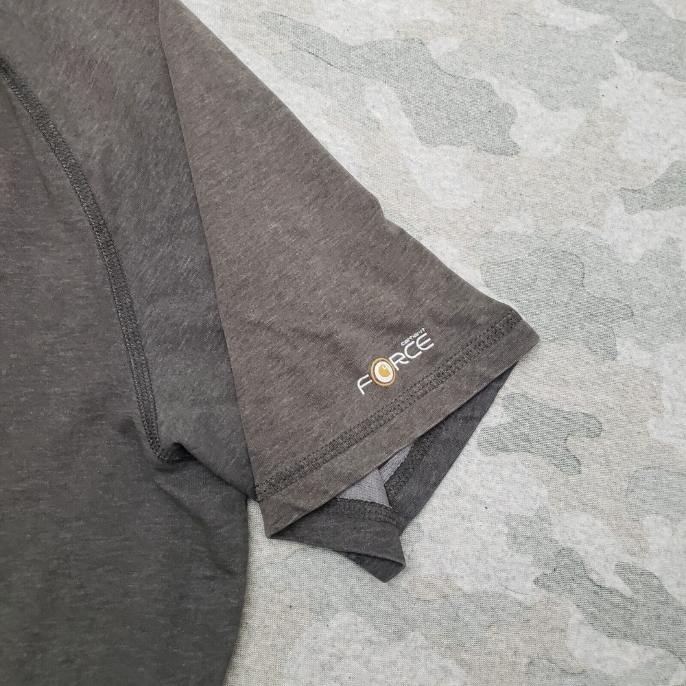 Carhartt Shirt Mens Large Gray Short Sleeve Relaxed Fit Pockets Workwear - Picture 5 of 11